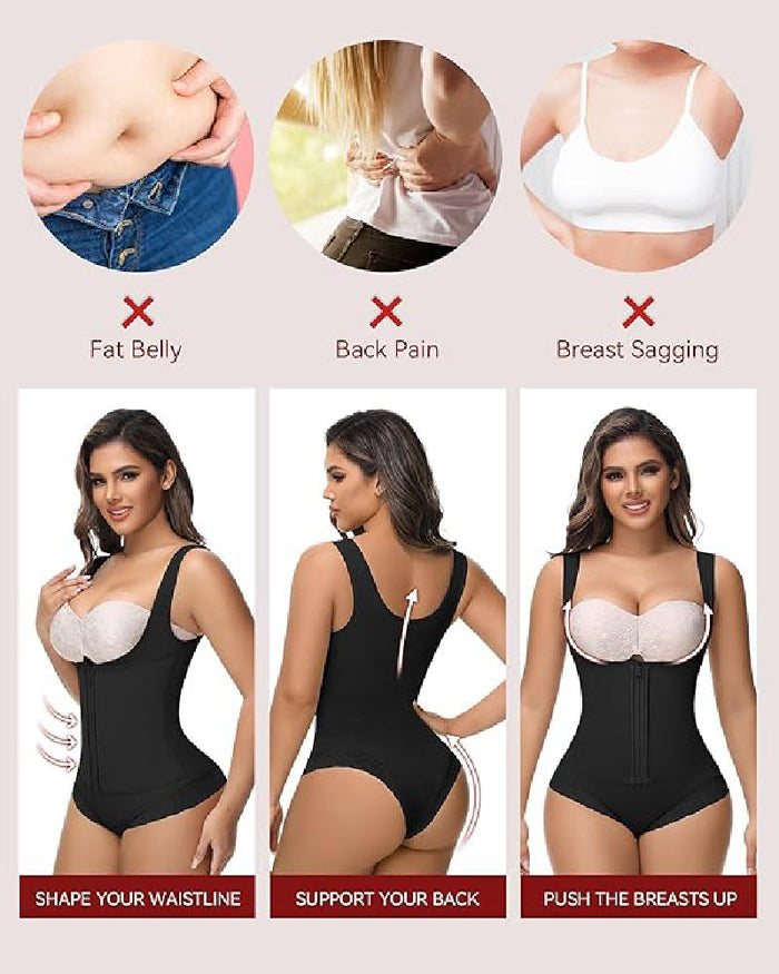 Fajas Colombianas Tummy Control Waist Trainer Open Bust Girdle Shapewear - By Qivii
