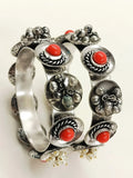 Farzana Coral Oxidized Bangles