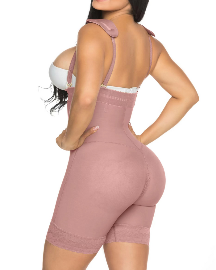 Firm Control Open Bust Full Body Shaper Bodysuit Shapewear - By Qivii