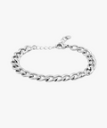 FLAT CURB CHAIN BRACELET SILVER