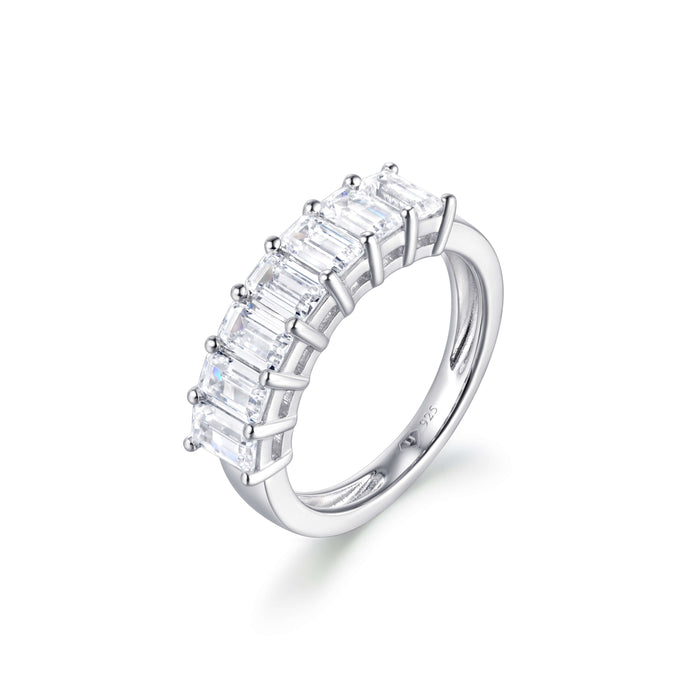 Fleur Emerald Diamond Wedding Ring