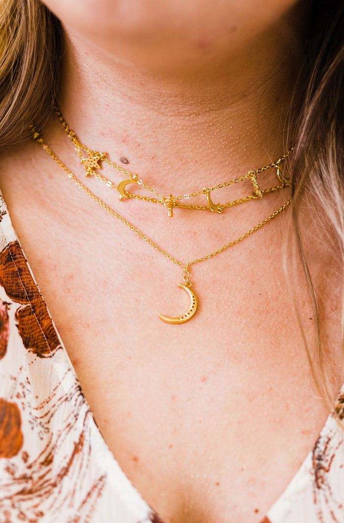 Freya Moon + Stars Necklace