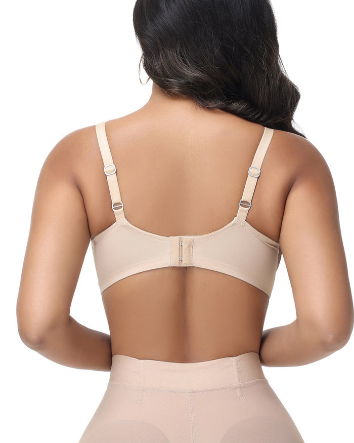 Full Coverage Underwire Non Padded Lace Bra - By Qivii