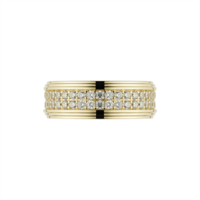 Genuine Gold Mens Double Row Wedding Band-ring-lirysjewelry