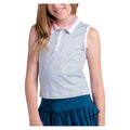 Girls' Glow Point Polo Tank White