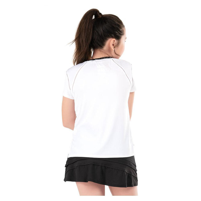 Girl's Paisley in Love Short Sleeve Top White