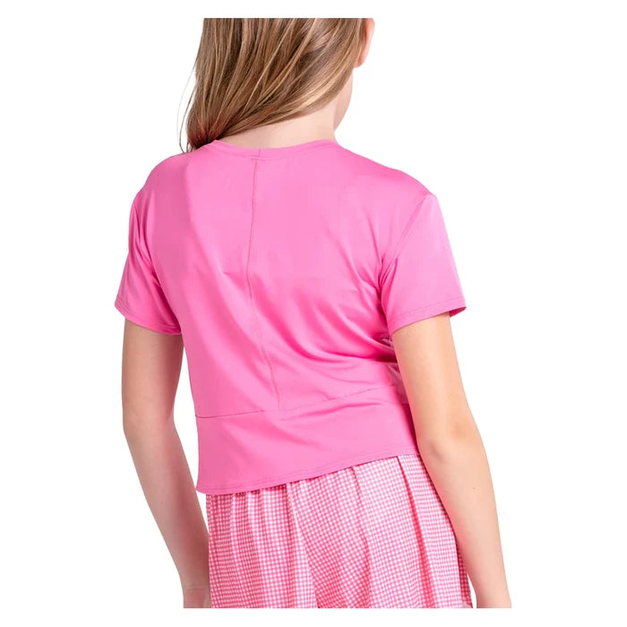 Girls' Peek-A-Bow Short Sleeve Top Taffy