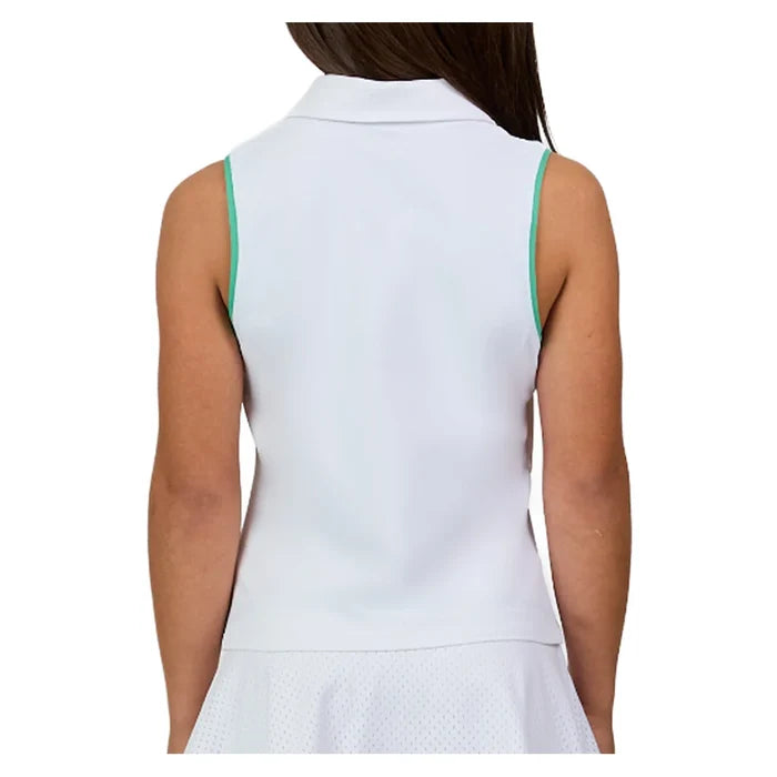 Girls' Sleeveless Polo White