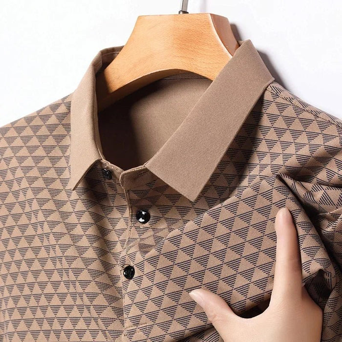 Glacier Grid Polo Shirt  - By Qivii