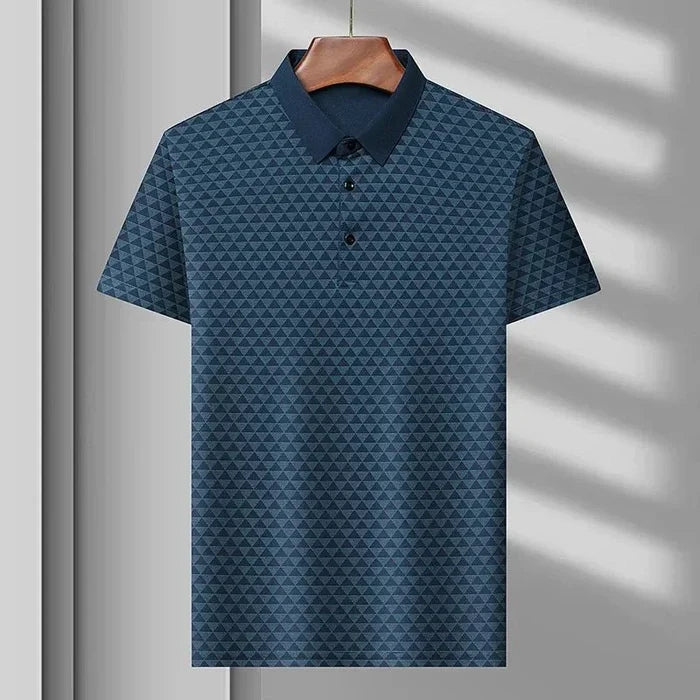 Glacier Grid Polo Shirt  - By Qivii