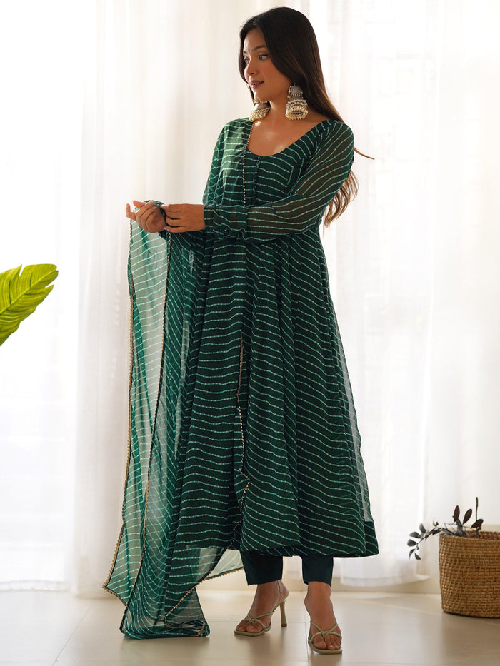 Exquisite traditional anarkali suit with flowing 4-meter flair