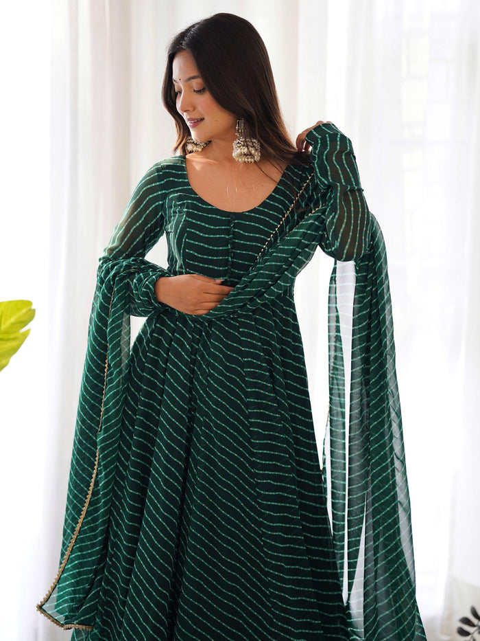 Beautiful georgette dupatta with fancy lace work
