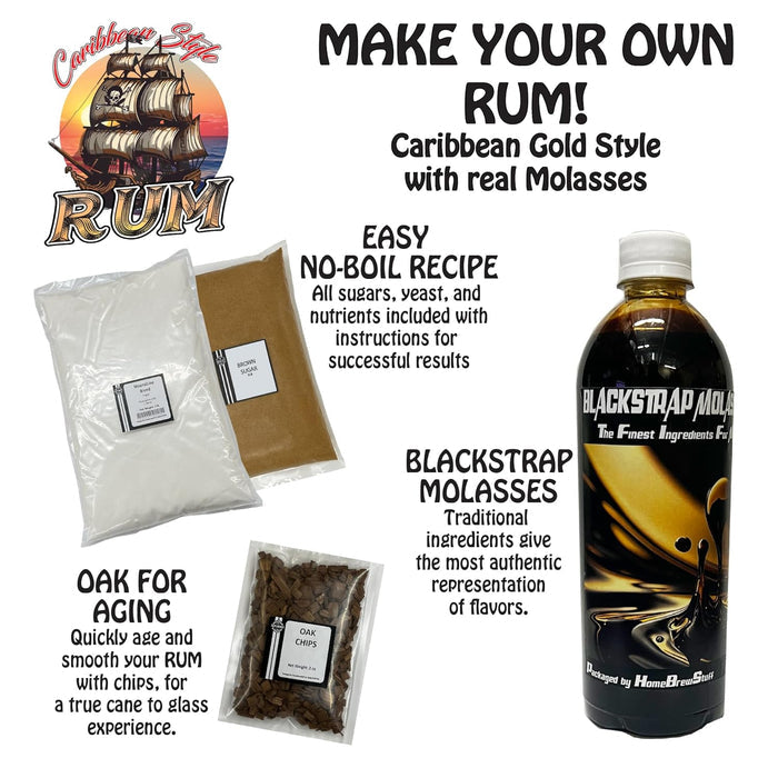 Gold Rum Recipe Kit – Make Caribbean-Style Rum at Home
