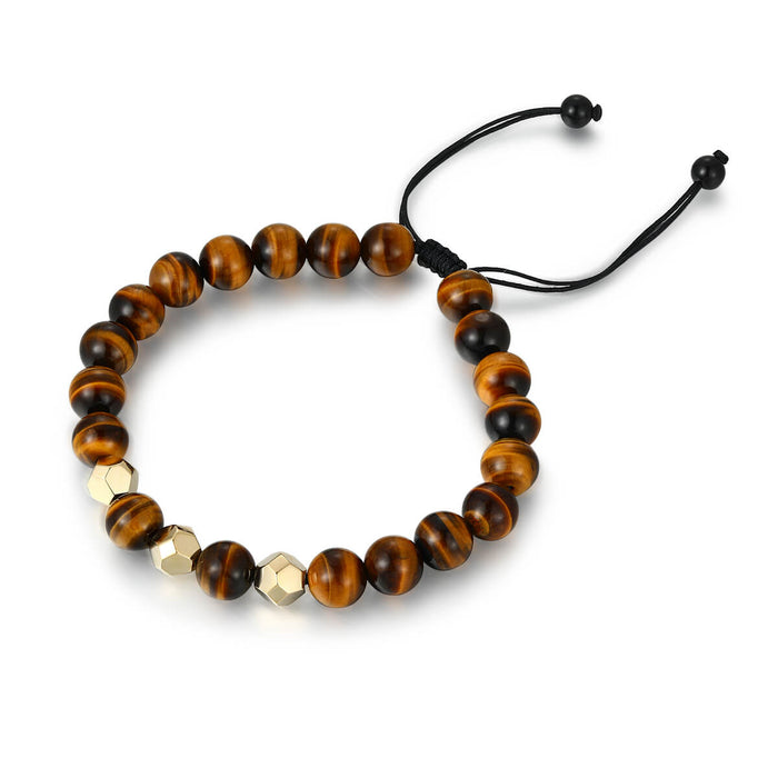 Gold & Tiger Eye Bead Bracelet