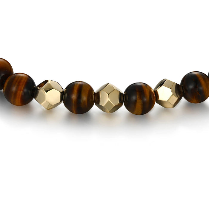 Gold & Tiger Eye Bead Bracelet