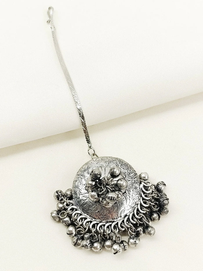 Gowri Plain Oxidized Maangteeka