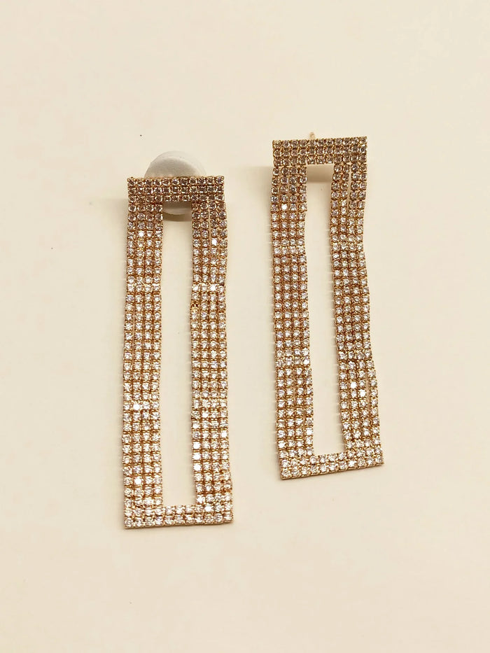 Gracie Rose Gold Rhino Western Earrings