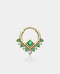 gold green septum ring