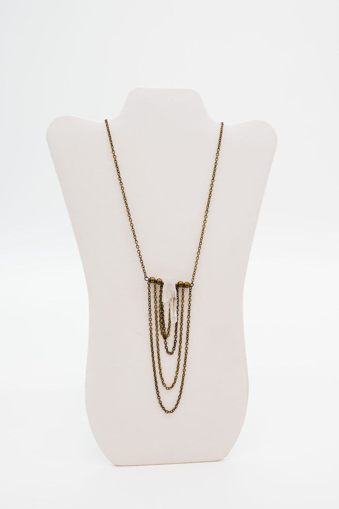 Guinevere Crystal Tassel Necklace - Final Sale