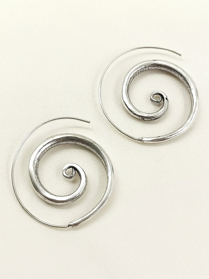 Hema Silver Western Earrings