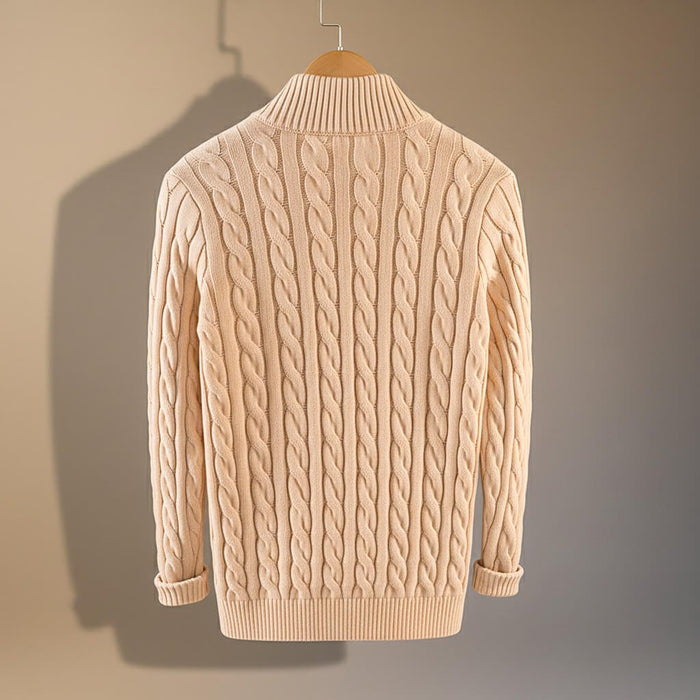 Henry Prestige Cable Knit Sweater  - By Qivii