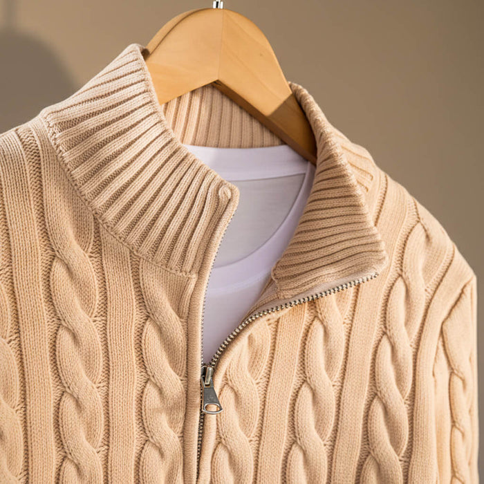Henry Prestige Cable Knit Sweater  - By Qivii