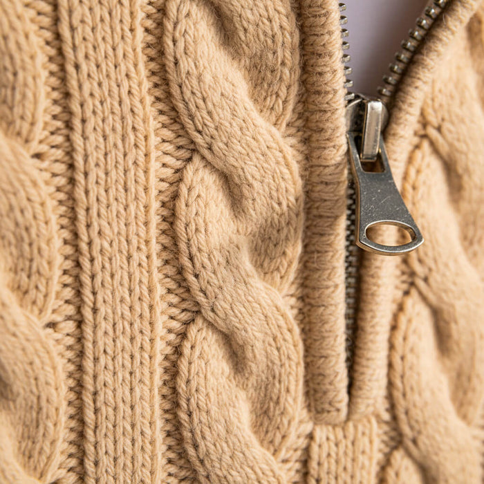 Henry Prestige Cable Knit Sweater  - By Qivii
