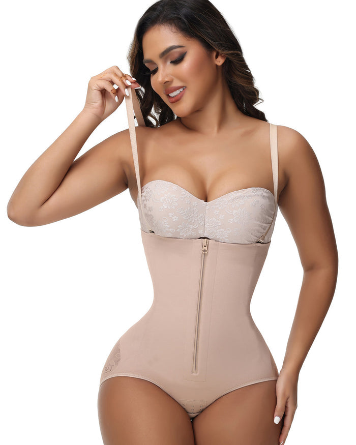 High Compression Butt Lift Zipper Shapewear Shorts Tummy Control Fajas Shorts - By Qivii
