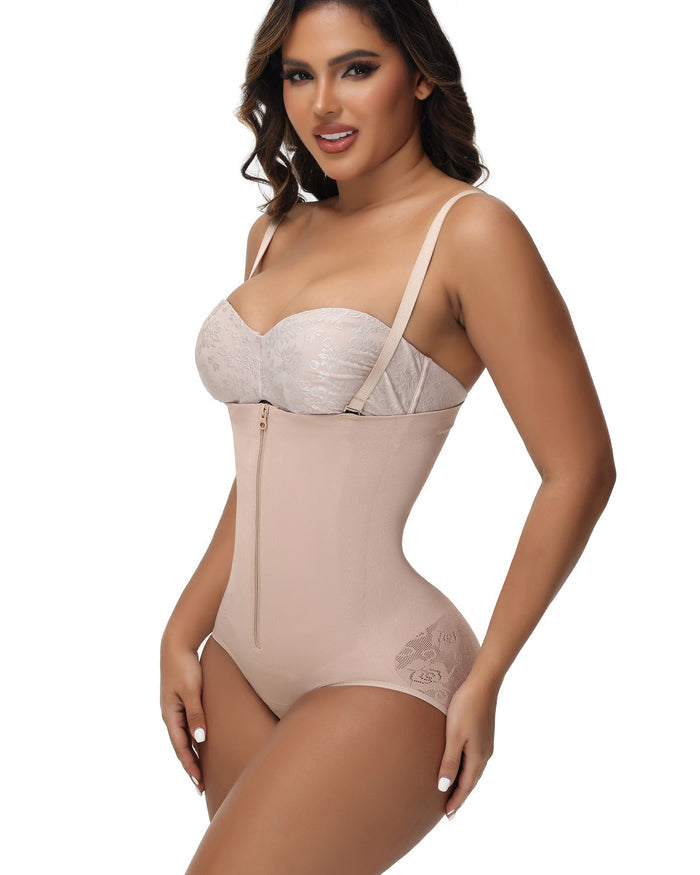 High Compression Butt Lift Zipper Shapewear Shorts Tummy Control Fajas Shorts - By Qivii