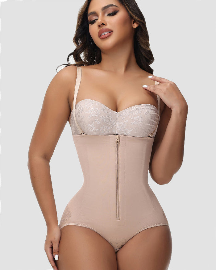 High Compression Butt Lift Zipper Shapewear Shorts Tummy Control Fajas Shorts - By Qivii