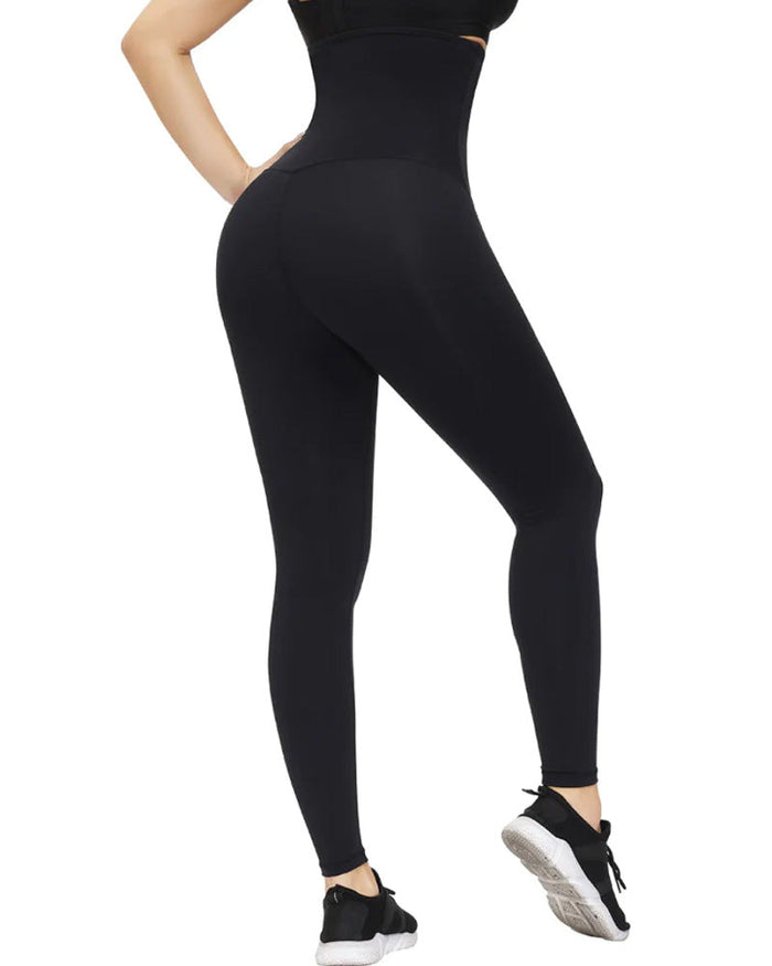 High Waist Corset Leggings Tummy Control Shapewear Pants  - By Qivii