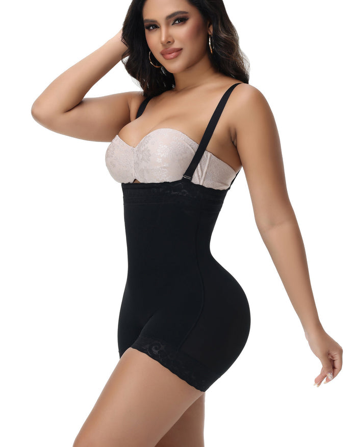 High Waist Seamless Shaping Shorts With Detachable Strap - By Qivii