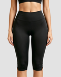 High-waisted Tummy Control Capri Shaping Leggings  - By Qivii