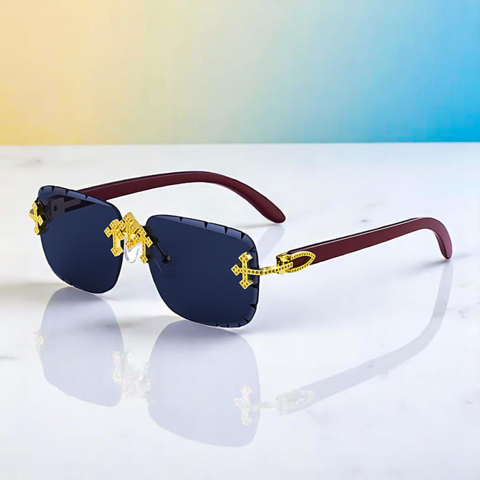 Imperium Rimless Retro Shades  - By Qivii