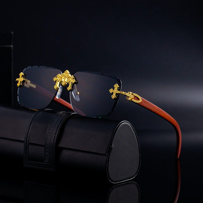 Imperium Rimless Retro Shades  - By Qivii