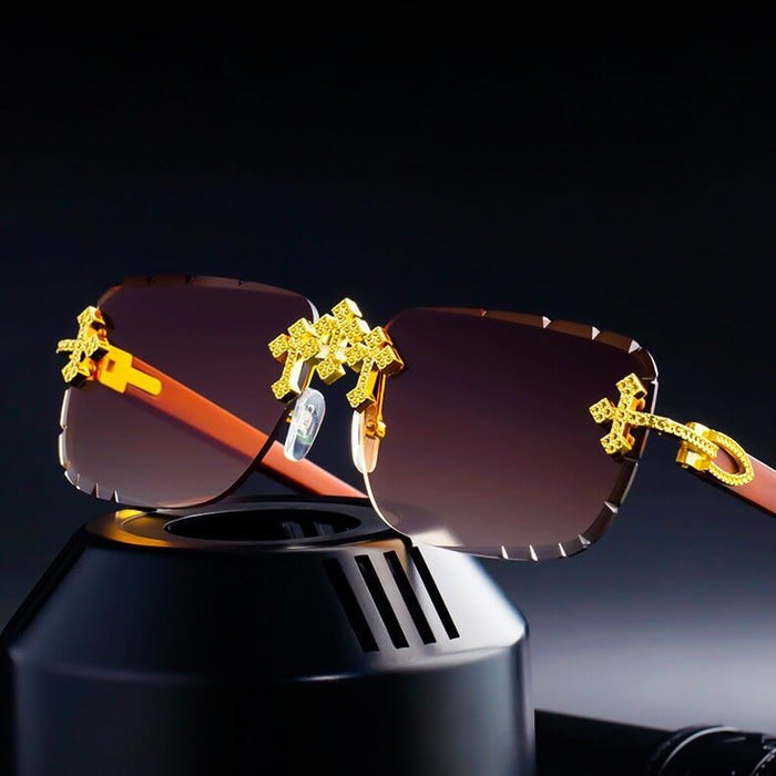 Imperium Rimless Retro Shades  - By Qivii