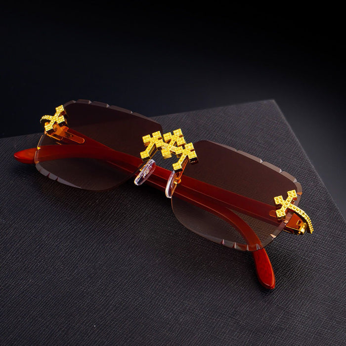 Imperium Rimless Retro Shades  - By Qivii