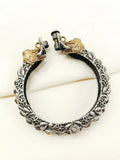 Iraja Plain Elephant Oxidized Kada