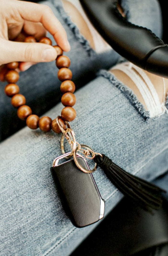 Ivy Wooden Keychain Bracelet - Final Sale