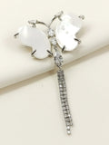 James White Butterfly Brooch