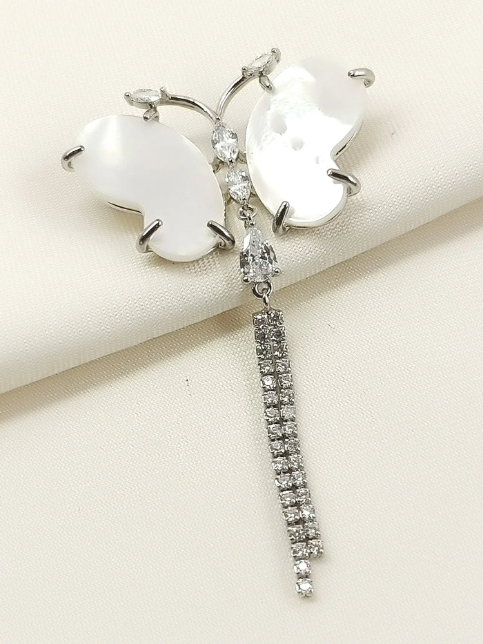 James White Butterfly Brooch