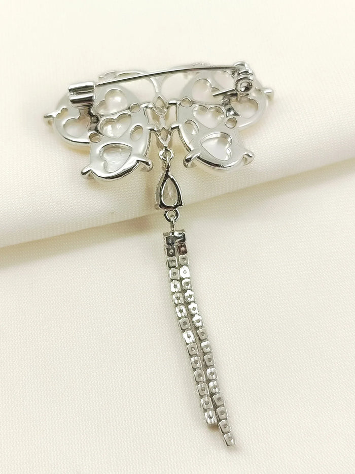 James White Butterfly Brooch