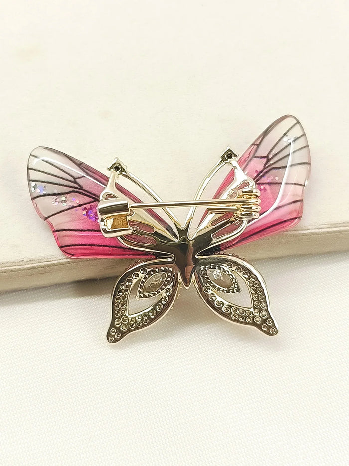 Janiyah Majenta Butterfly Brooch