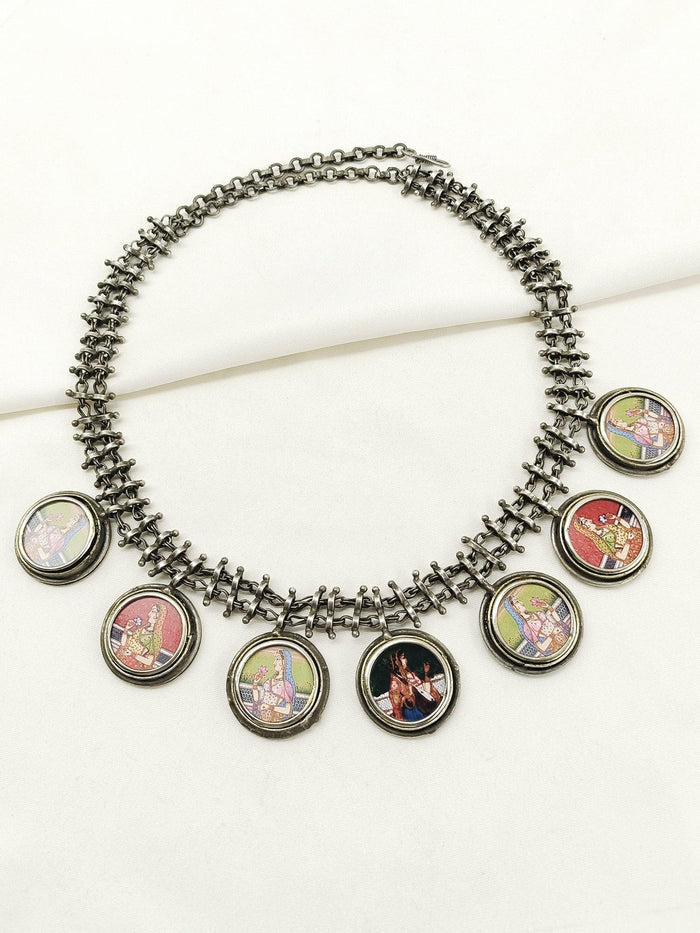 Janvi Multi Colour Oxidized Neckpiece