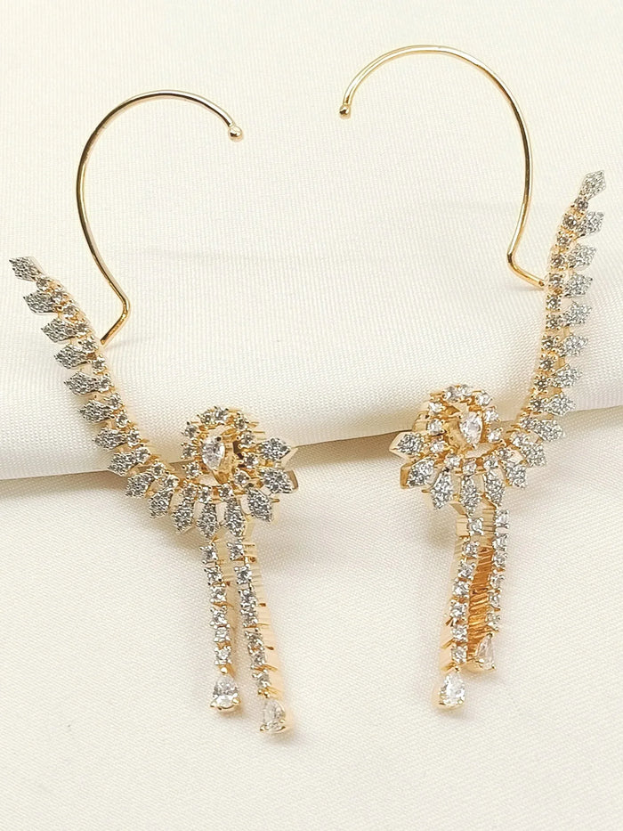 Juhi White American Diamond Earrings