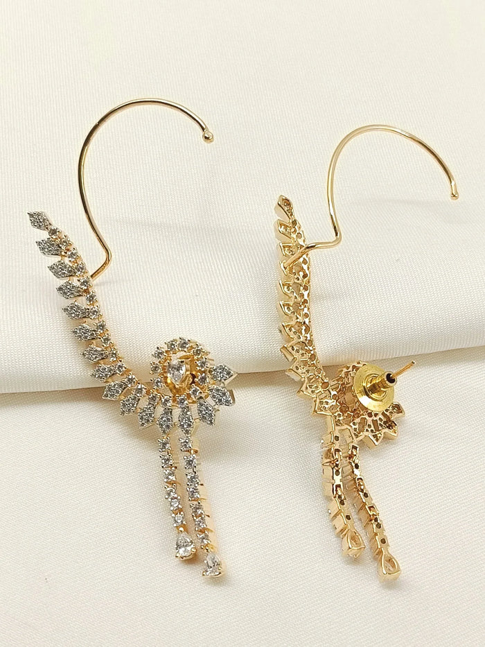 Juhi White American Diamond Earrings
