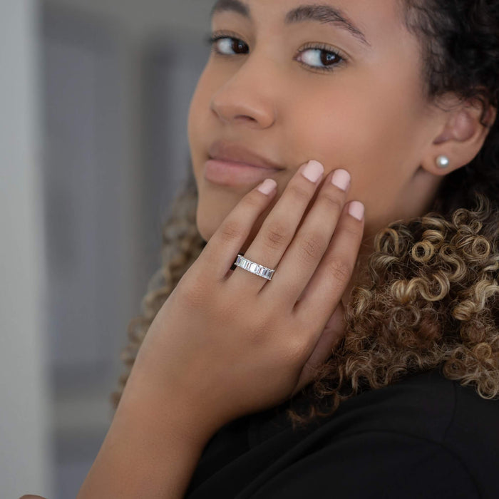 Juliette Emerald Diamond Wedding Band