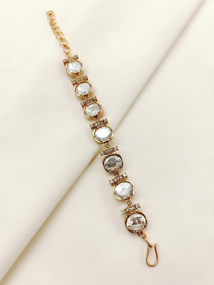 Kaya White Kundan Bracelet