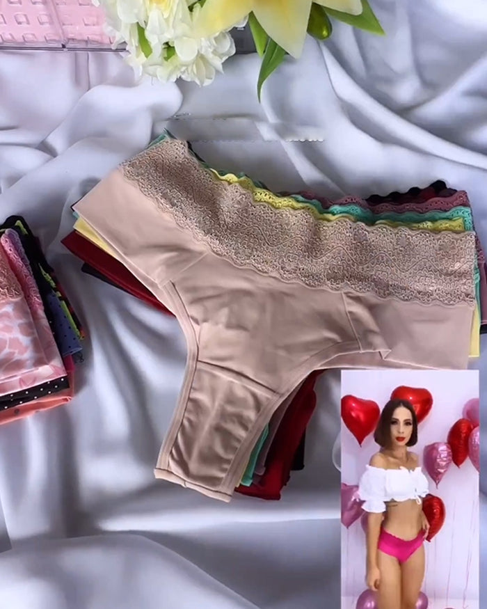 Lace Shaped Underwear Panties Breifs  - By Qivii