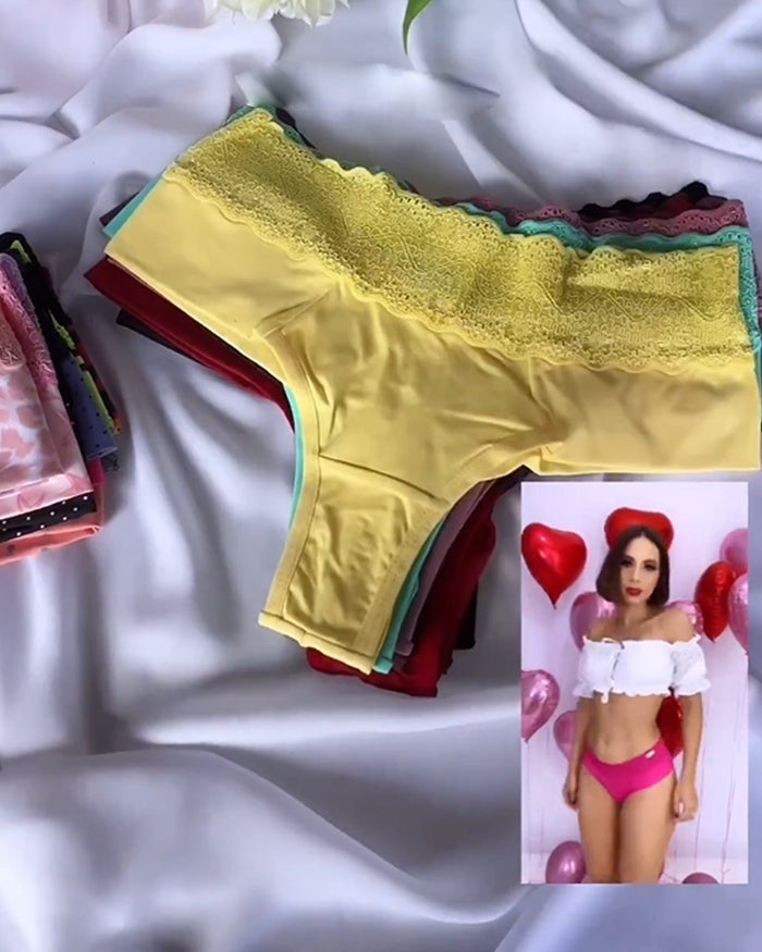 Lace Shaped Underwear Panties Breifs  - By Qivii